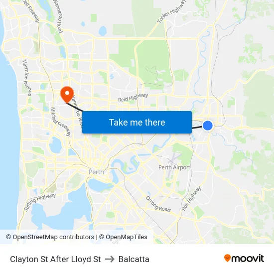 Clayton St After Lloyd St to Balcatta map