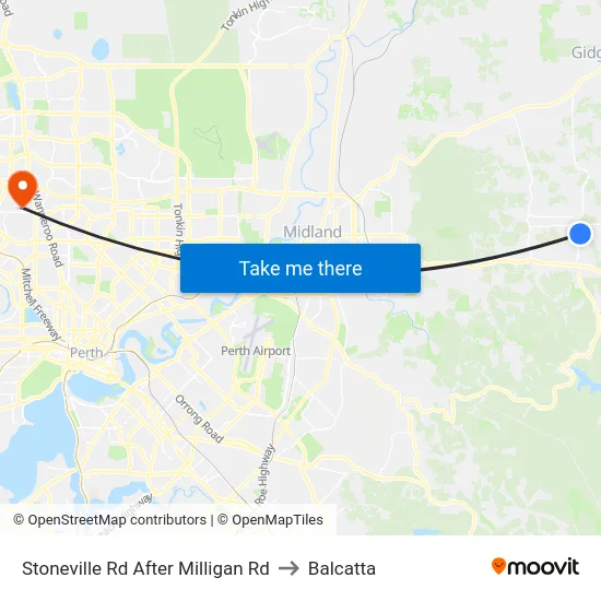 Stoneville Rd After Milligan Rd to Balcatta map
