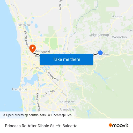 Princess Rd After Dibble St to Balcatta map