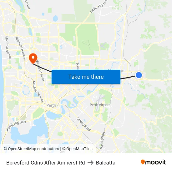 Beresford Gdns After Amherst Rd to Balcatta map