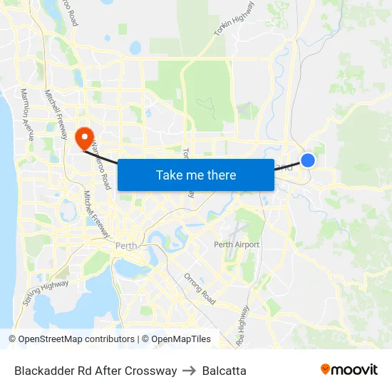 Blackadder Rd After Crossway to Balcatta map