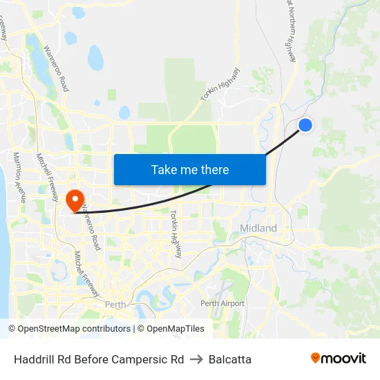 Haddrill Rd Before Campersic Rd to Balcatta map