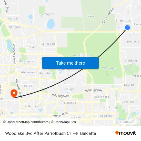 Woodlake Bvd After Parrotbush Cr to Balcatta map