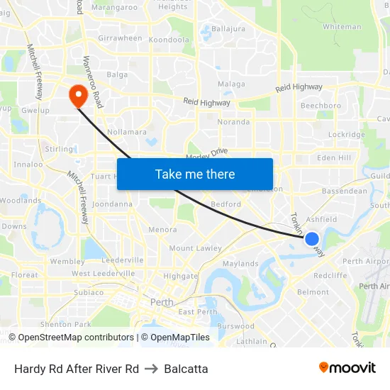 Hardy Rd After River Rd to Balcatta map
