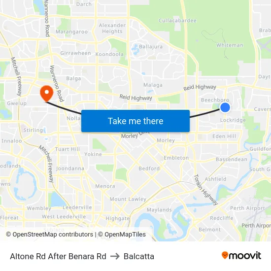 Altone Rd After Benara Rd to Balcatta map