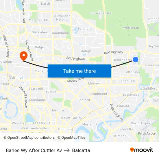 Barlee Wy After Cuttler Av to Balcatta map