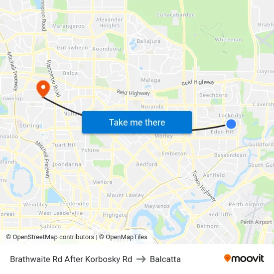 Brathwaite Rd After Korbosky Rd to Balcatta map