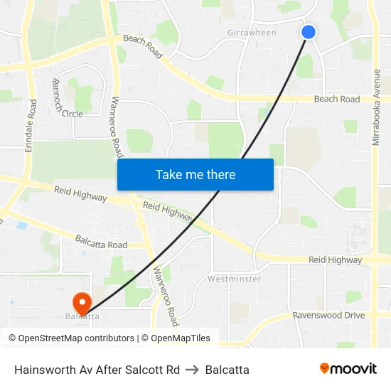 Hainsworth Av After Salcott Rd to Balcatta map