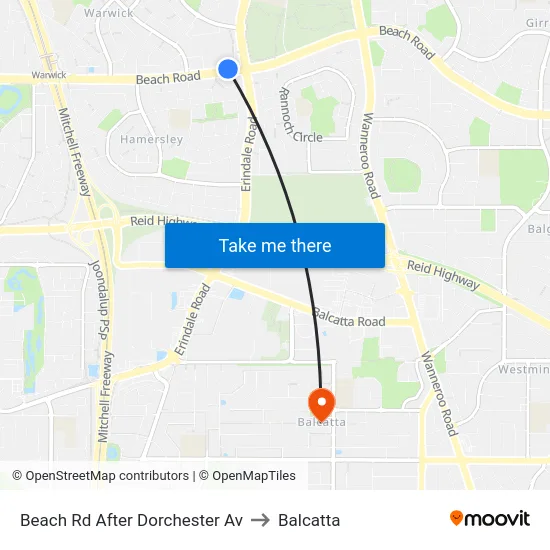 Beach Rd After Dorchester Av to Balcatta map