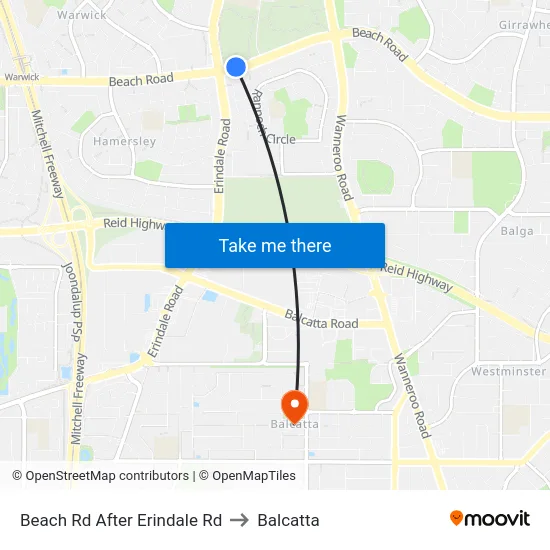Beach Rd After Erindale Rd to Balcatta map