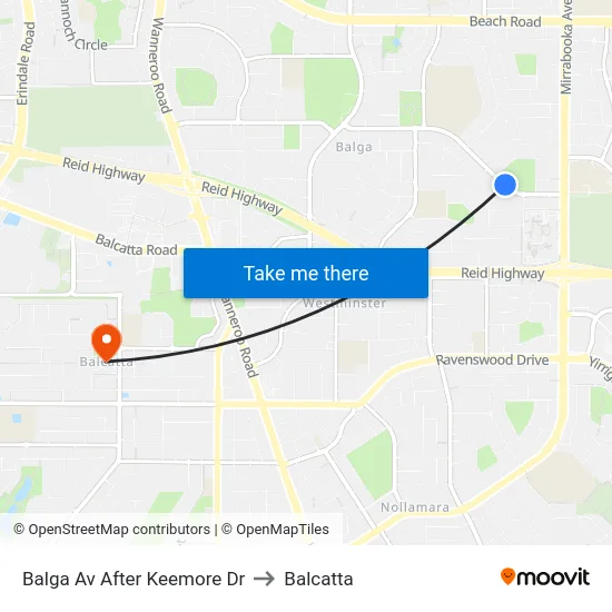 Balga Av After Keemore Dr to Balcatta map