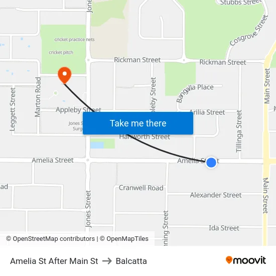Amelia St After Main St to Balcatta map