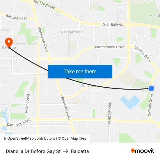 Dianella Dr Before Gay St to Balcatta map