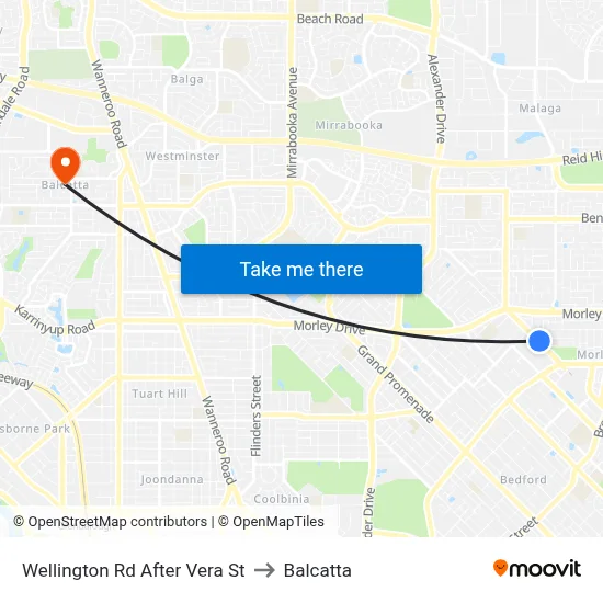 Wellington Rd After Vera St to Balcatta map
