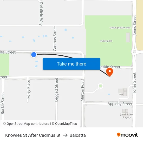 Knowles St After Cadmus St to Balcatta map