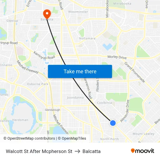 Walcott St After Mcpherson St to Balcatta map