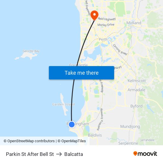 Parkin St After Bell St to Balcatta map