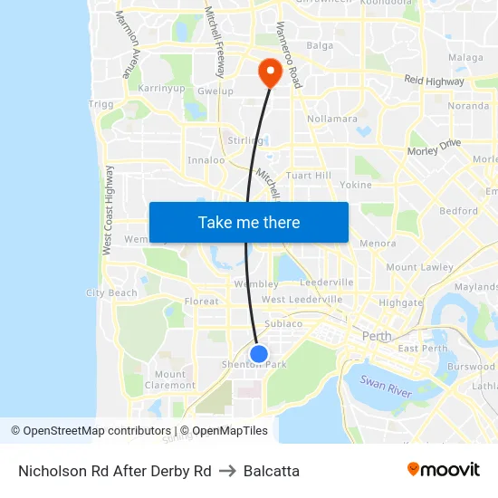 Nicholson Rd After Derby Rd to Balcatta map