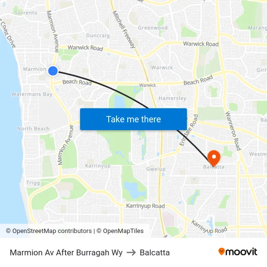 Marmion Av After Burragah Wy to Balcatta map