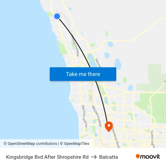 Kingsbridge Bvd After Shropshire Rd to Balcatta map