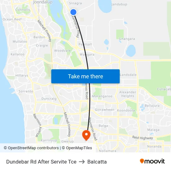 Dundebar Rd After Servite Tce to Balcatta map