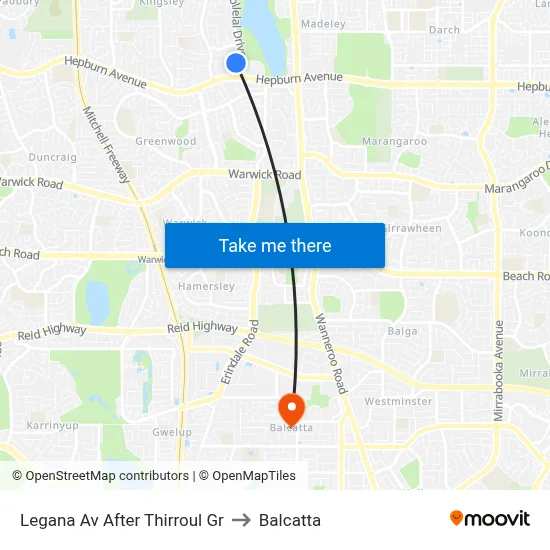 Legana Av After Thirroul Gr to Balcatta map