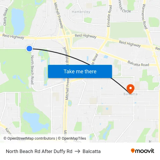 North Beach Rd After Duffy Rd to Balcatta map