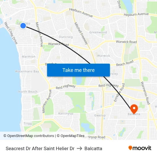 Seacrest Dr After Saint Helier Dr to Balcatta map