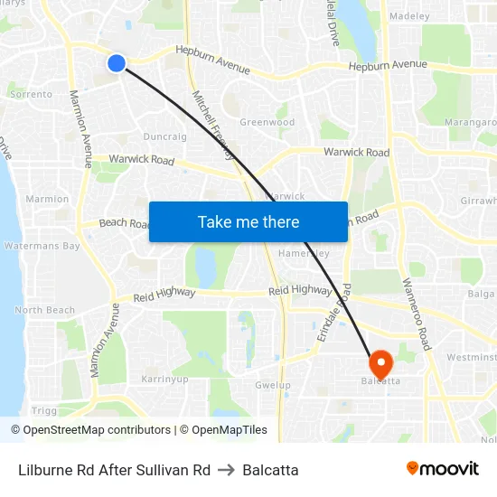 Lilburne Rd After Sullivan Rd to Balcatta map
