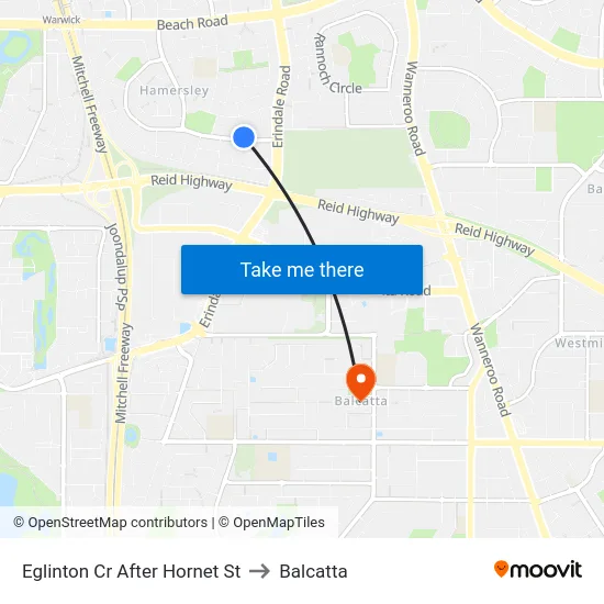 Eglinton Cr After Hornet St to Balcatta map