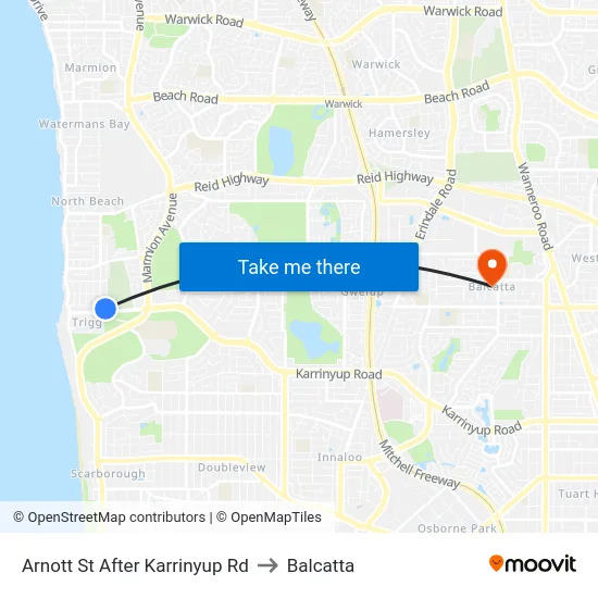Arnott St After Karrinyup Rd to Balcatta map