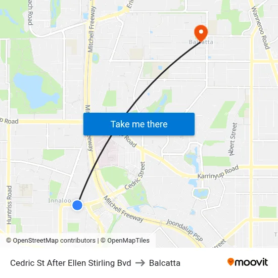 Cedric St After Ellen Stirling Bvd to Balcatta map