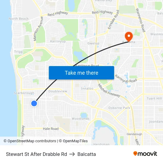 Stewart St After Drabble Rd to Balcatta map