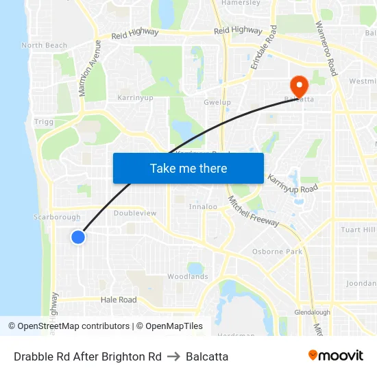 Drabble Rd After Brighton Rd to Balcatta map