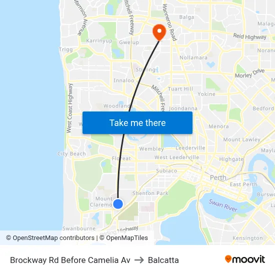 Brockway Rd Before Camelia Av to Balcatta map