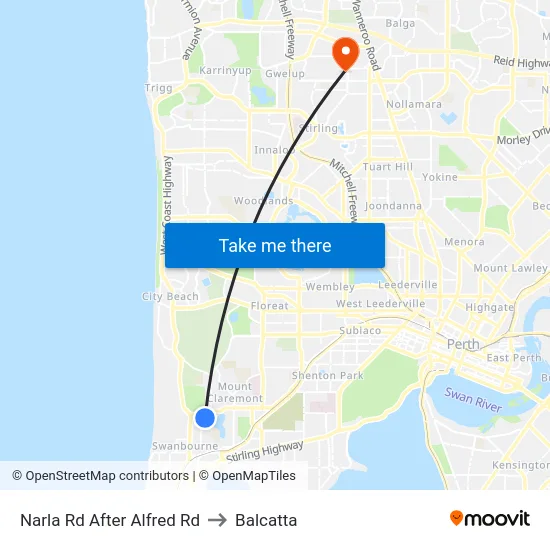 Narla Rd After Alfred Rd to Balcatta map