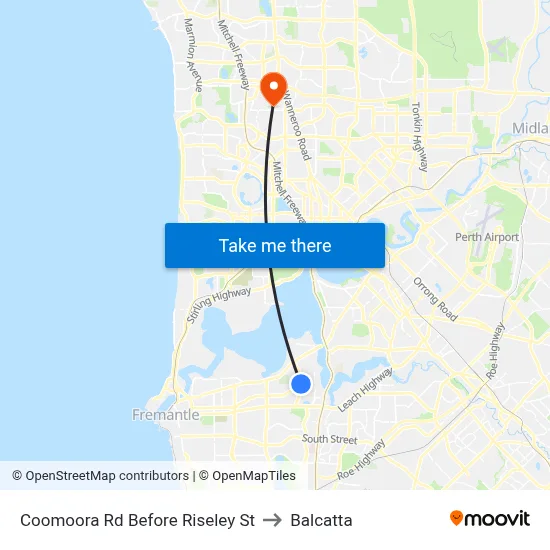 Coomoora Rd Before Riseley St to Balcatta map