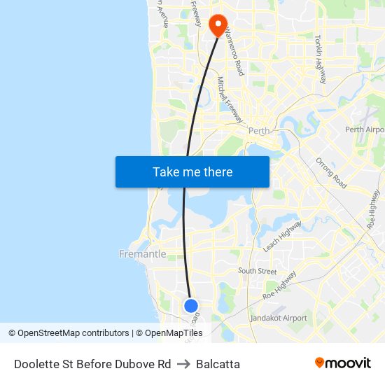 Doolette St Before Dubove Rd to Balcatta map