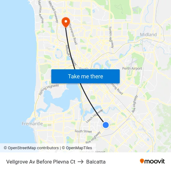 Vellgrove Av Before Plevna Ct to Balcatta map