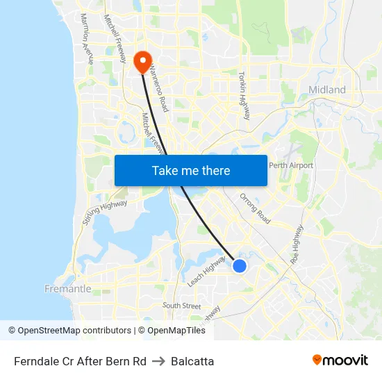 Ferndale Cr After Bern Rd to Balcatta map