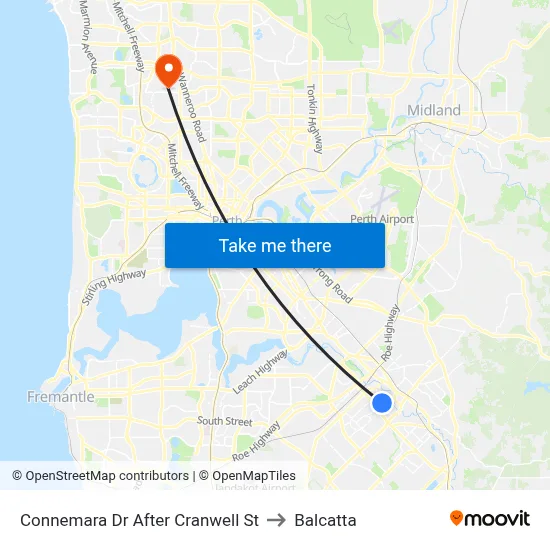 Connemara Dr After Cranwell St to Balcatta map