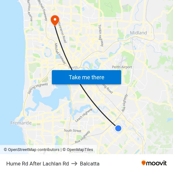 Hume Rd After Lachlan Rd to Balcatta map