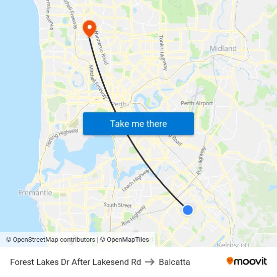 Forest Lakes Dr After Lakesend Rd to Balcatta map