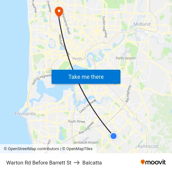 Warton Rd Before Barrett St to Balcatta map