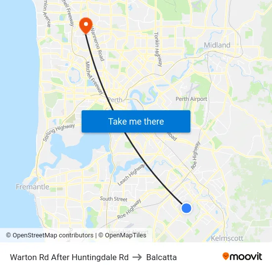 Warton Rd After Huntingdale Rd to Balcatta map
