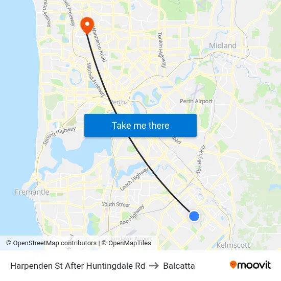 Harpenden St After Huntingdale Rd to Balcatta map