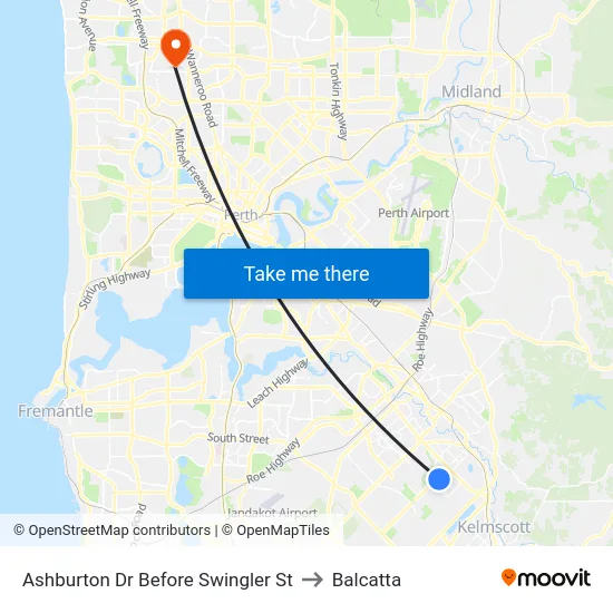 Ashburton Dr Before Swingler St to Balcatta map