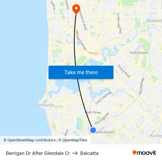 Berrigan Dr After Glendale Cr to Balcatta map