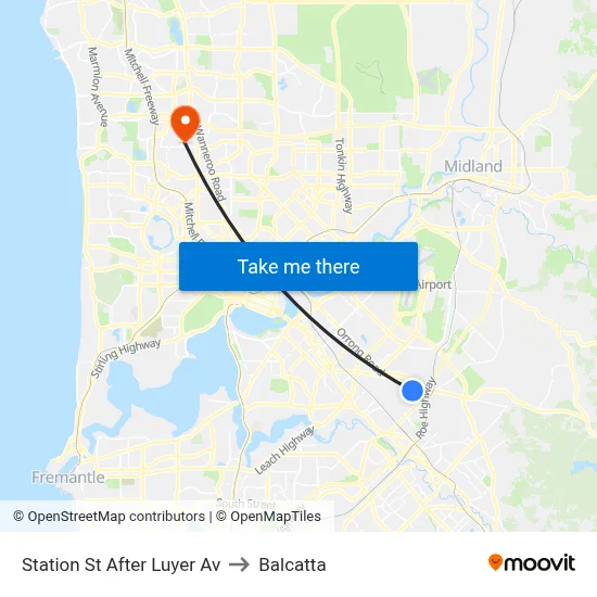 Station St After Luyer Av to Balcatta map