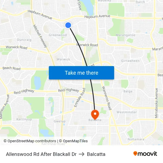 Allenswood Rd After Blackall Dr to Balcatta map